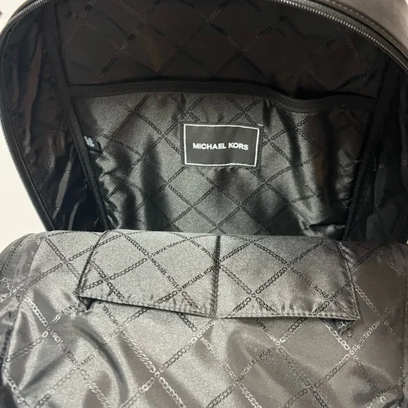 Michael Kors Black Leather Backpack $180
